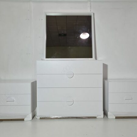 X2 MESITA NOCHE 3C MOD:KLASSIC (70X40X65) (BLANCO) *SALDOS FRANCO FURNITURE*