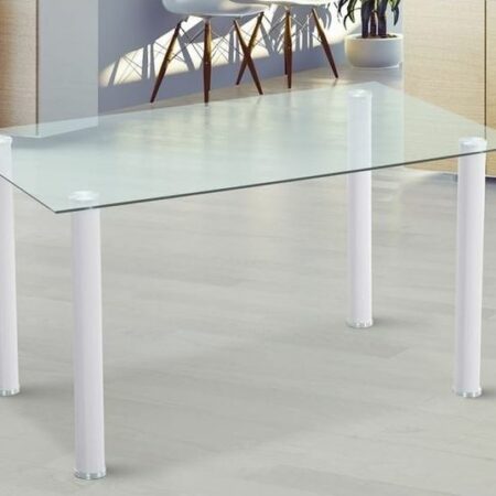 MESA COMEDOR MOD: YURI (BLANCA) (140X80) (75CM ALTO)**NUEVA**
