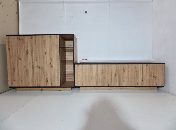 MODULAR 3P 350CM MOD:AFRICA (ROBLE AMAZONAS) *SALDOS FRANCO FURNITURE*