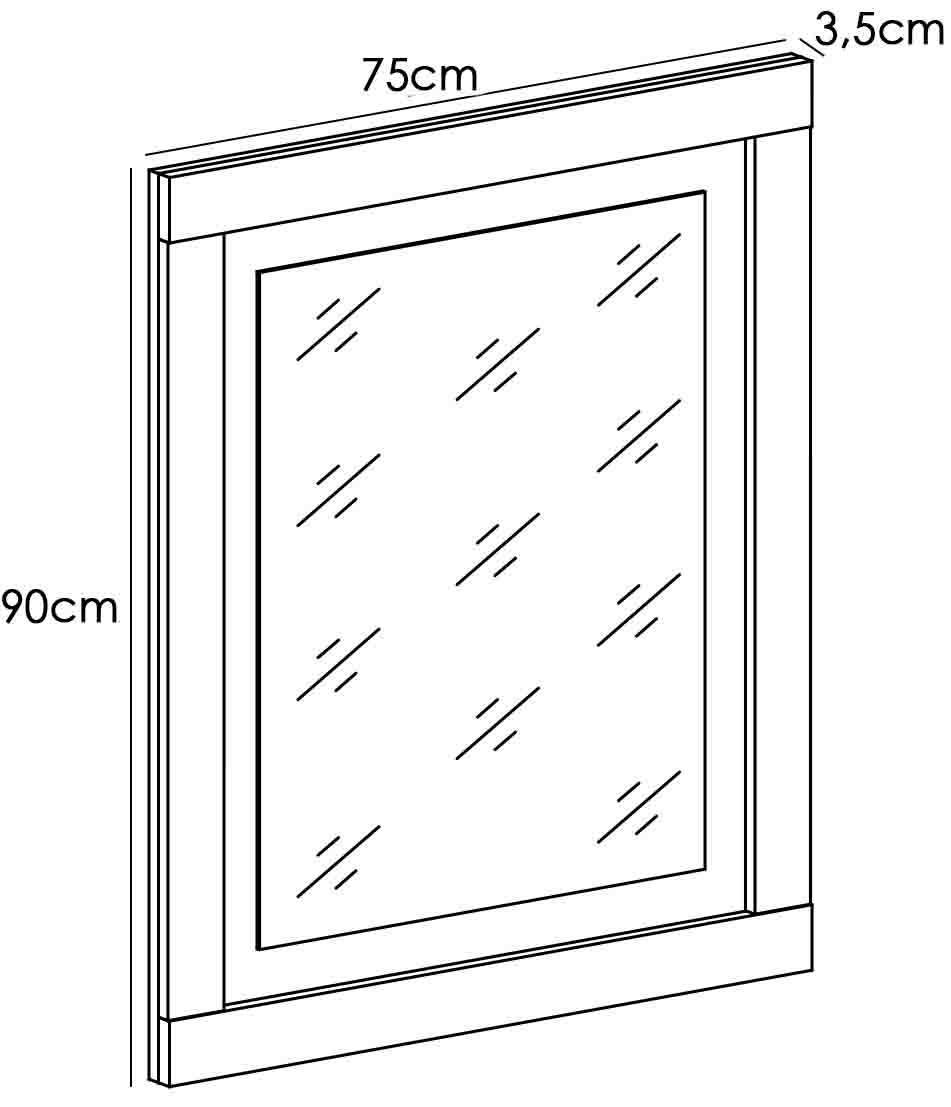 MARCO ESPEJO MOD:LARA (CAMBRIA-BLANCO) **NUEVO**