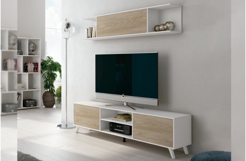 BAJO TV MOD:SOTO (BLANCO-ROBLE) *NUEVO*