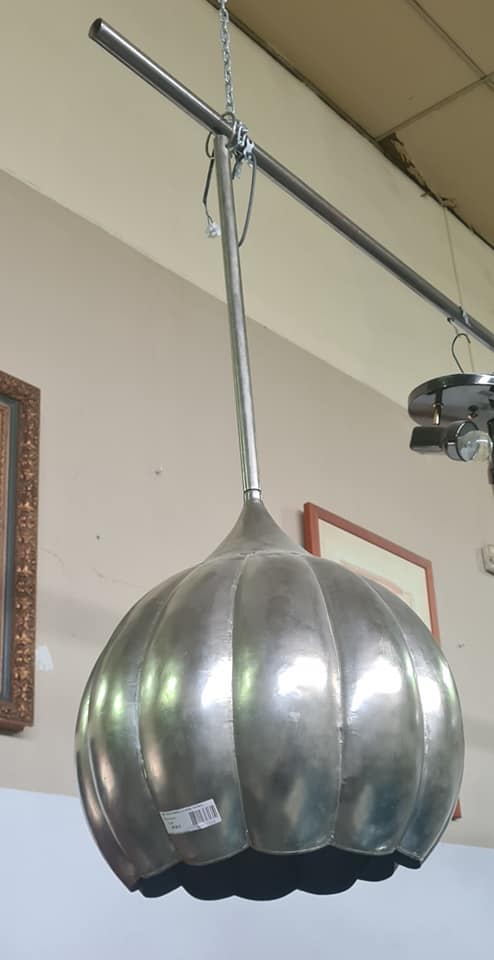 LAMP. TECHO DISEÑO (TULIPAN CROMO)