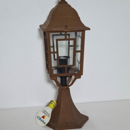 FAROL DE JARDIN (FORJA MARRON) SUELO