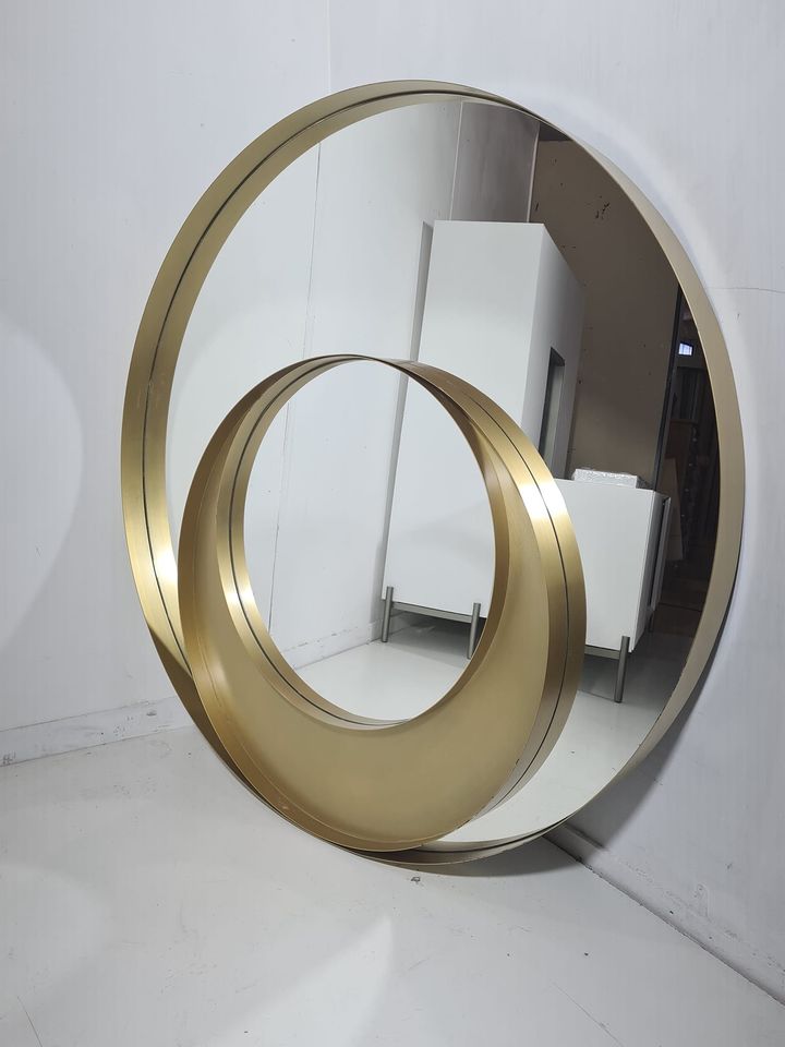 ESPEJO CIRCULAR MOD: ESPIRAL 21063 (120CM) (METAL ORO) *SALDOS FRANCO*