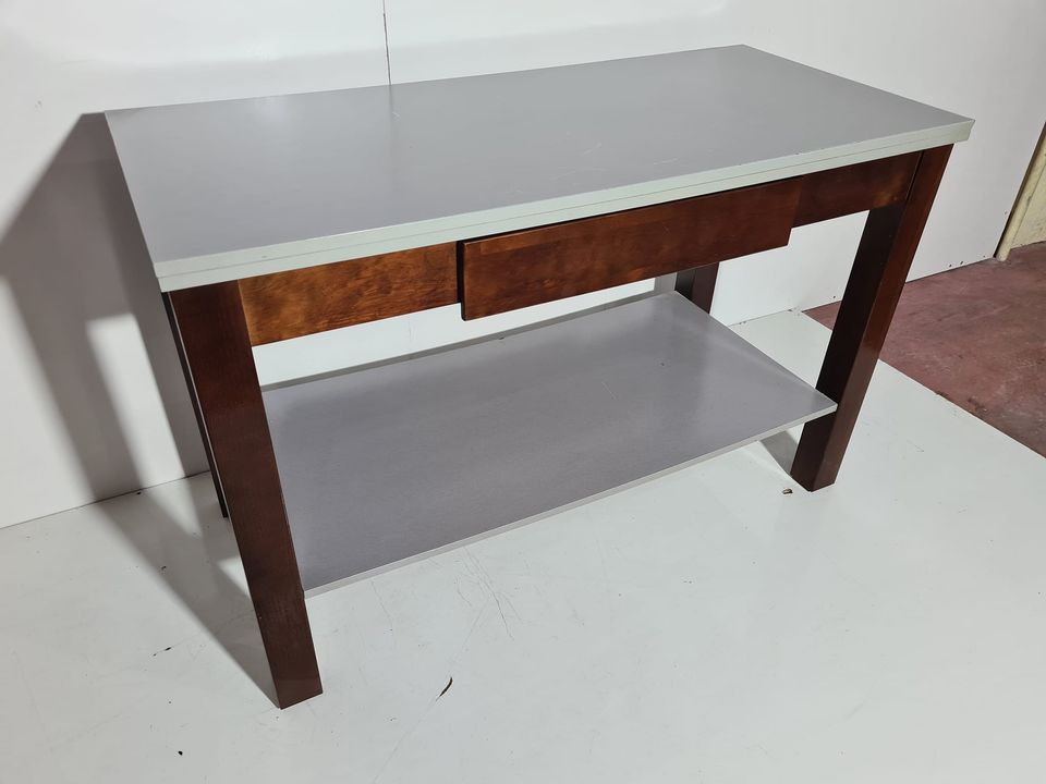 MESA DE COCINA / AUX 1C (120X55X78) (GRIS-NOGAL)