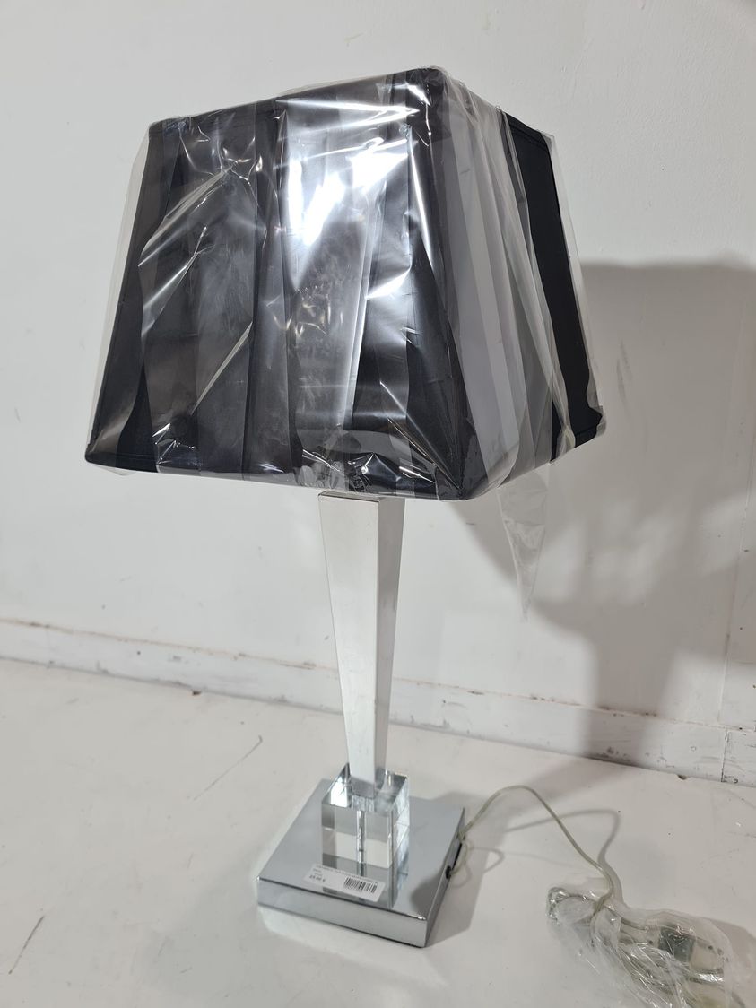 LAMP.MESITA 71CM PLATA-NEGRA (LAMP0019)