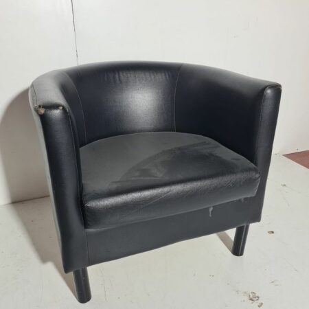 SILLON TAPIZADO NEGRO (BAR)