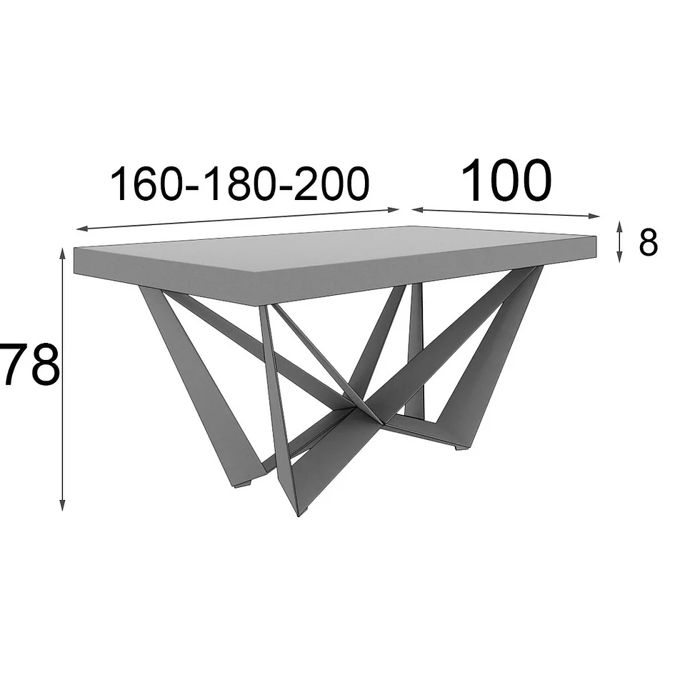 MESA COMEDOR (200X100) MOD:MX01 (BLANCO/ORO) *SALDOS FRANCO*