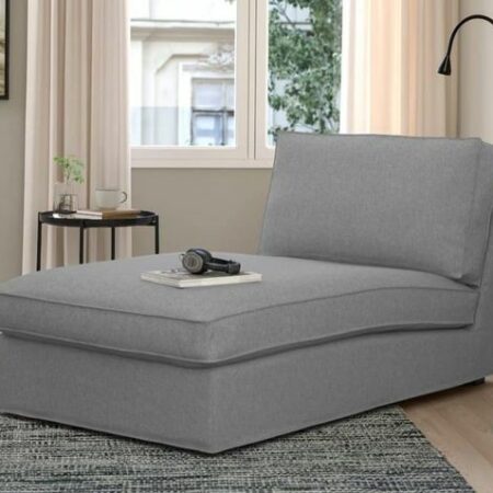 SOFA DIVAN / PUFF (90X160) (80CM ALTO) (TAPIZADO GRIS)