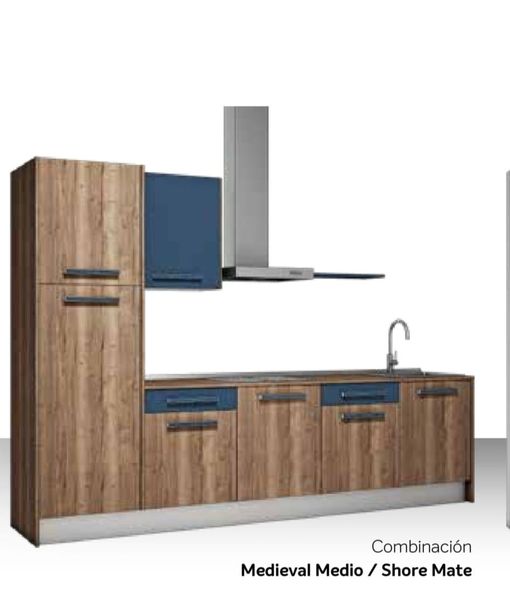 COCINA LINEAL (300CM) (COLOR:MEDIEVAL MEDIO / SHORE MATE) *NUEVA*