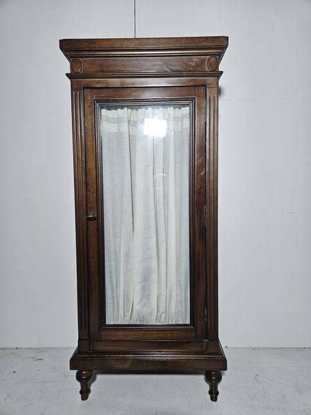 MUEBLE AUX / VITRINA 1P (60X40X135) (NOGAL OSC)