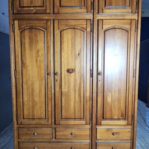 ARMARIO 3P 4C + ALTILLO (150X55X245) (MADERA-NOGAL)