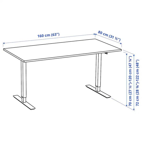 MESA OFICINA / ESCRITORIO MOD: TROTTEN 17775 IKEA (160X80) (BLANCA)