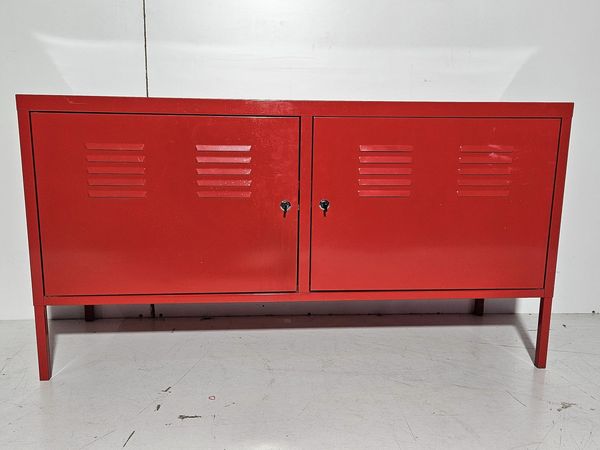 MUEBLE METALICO 2P (108X40X82) (ROJO)