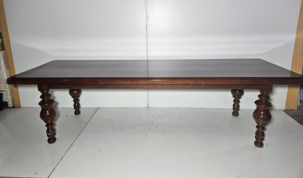 MESA COMEDOR RUSTICA (300X100) (80CM ALTO) (MADERA MACIZA / NOGAL)