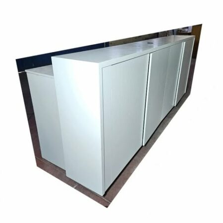 MOSTRADOR DE TIENDA (226X90X111) (BLANCO-WENGUE)
