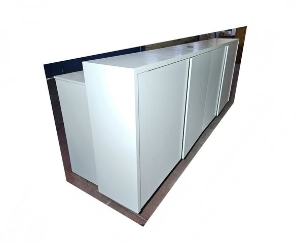 MOSTRADOR DE TIENDA (226X90X111) (BLANCO-WENGUE)