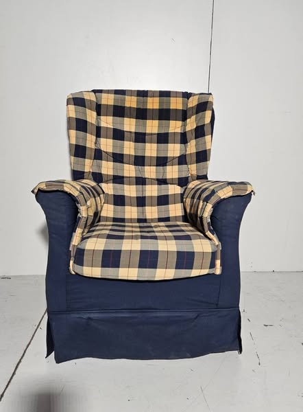 SILLON BALANCIN (TAPIZADO CUADROS AZULES) (SEG.MANO)