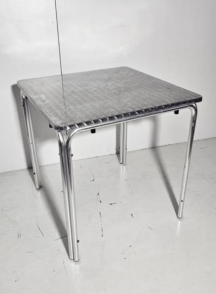 MESA TERRAZA (70X70) (74CM ALTO) (ALUMINIO INOX) (HOSTELERIA)