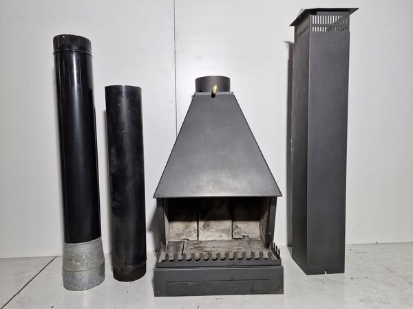 CHIMENEA + TUBOS (60X45) (METAL NEGRO)