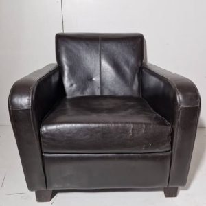 SILLON FIJO (POLIPIEL MARRON)