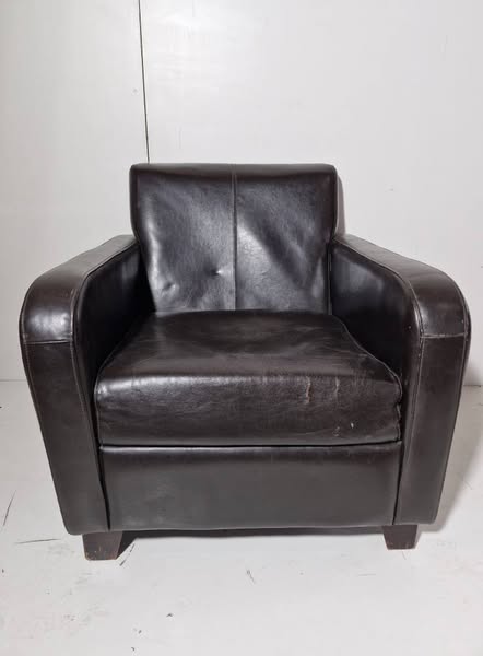 SILLON FIJO (POLIPIEL MARRON)