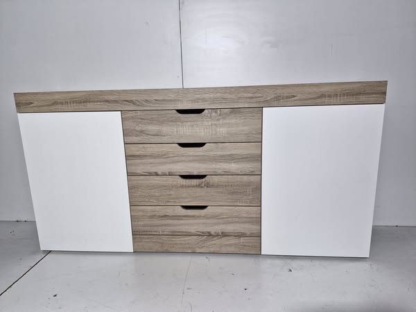 APARADOR 2P 4C (180X40X90) (MILAMINA CAMBRIA-BLANCO)