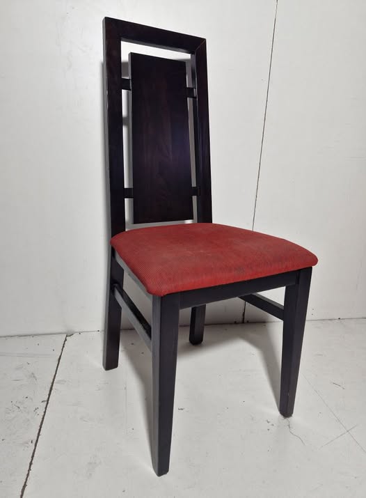 SILLA SUELTA (NOGAL / TAPIZADO ROJO)