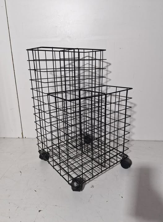 CARRO ORGANIZADOR PLANOS (40X40X67)  (NEGRO CON RUEDAS)