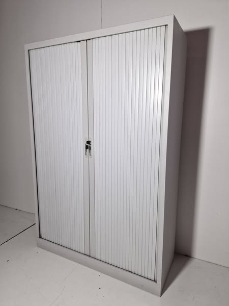 ARMARIO OFICINA 2P PERSIANA (120X45X180) (METALICO GRIS)