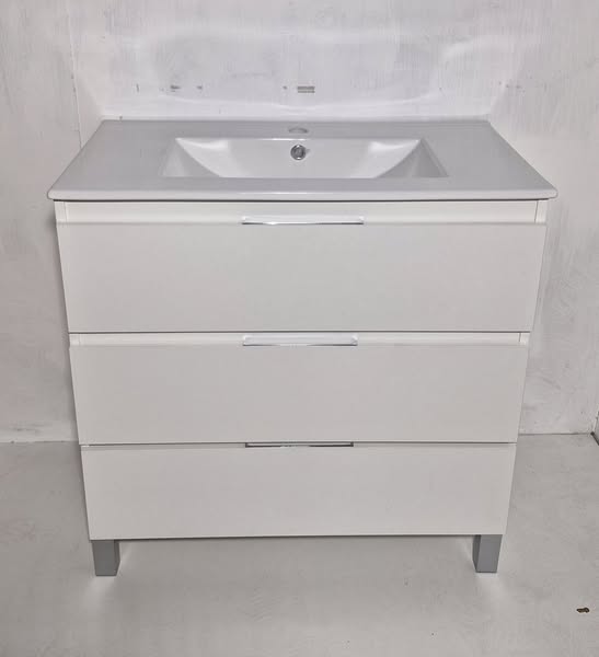 MUEBLE BAÑO + LAVABO (80X47X80) (COLOR: BLANCO)