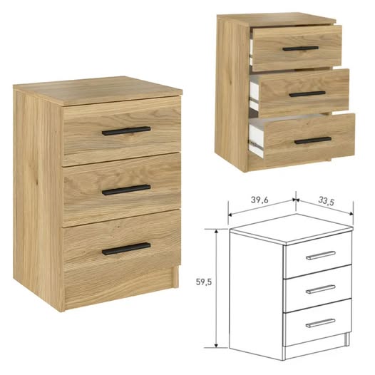 MESITA NOCHE 3C MOD: AURA 2025 (MAUVEL) (40X34X60) *NUEVO*