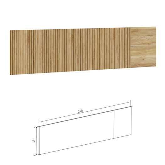 CABECERO MATRIMONIO  SUSP. 160CM MOD: SOLANA (MAUVELLA-RAYAS) *NUEVO*