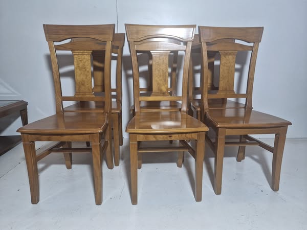 X6 SILLAS COMEDOR (MADERA PINO)
