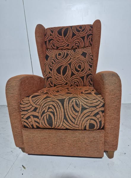 SILLON RELAX (TAPIZADO ESTAMPADO NARANJA)