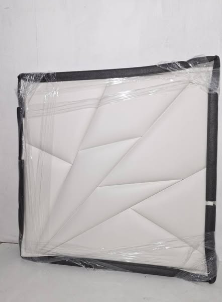 CABECERO TAPIZADO  COLGAR  MOD:AVANTY (105CM) (POLIPIEL BLANCO) *SALDOS FRANCO*