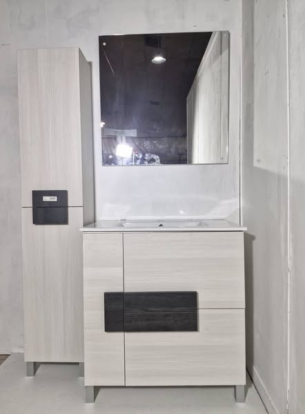 MUEBLE DE BAÑO (80CM) + LAVABO + ESPEJO MOD:VICTORIA  *NUEVO EXP*