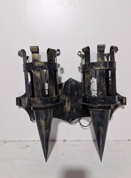 APLIQUE DE PARED 2 FOCOS (50CM) (ESTILO MEDIEVAL)