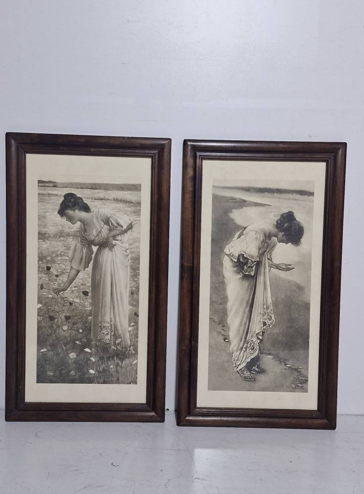X2 CUADROS RECT. (MUJER COGIENDO AMAPOLAS)