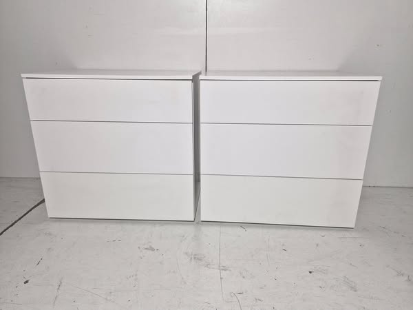 X2 MESITAS DE NOCHE 3C (60X42X58) (BLANCO) *NUEVAS EXPOSICION*