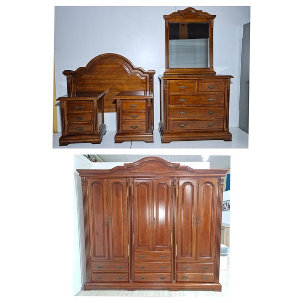 DORMITORIO MATRIMONIO + ARMARIO 6P 7C (250X60X230) (PROVENZAL)