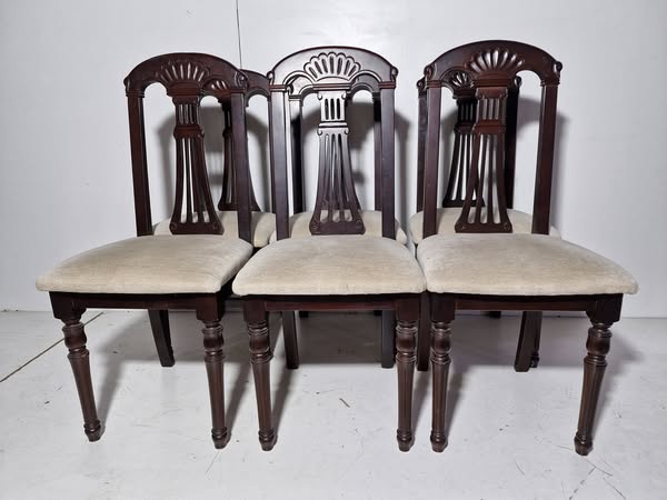 X6 SILLAS COMEDOR (NOGAL OSC)