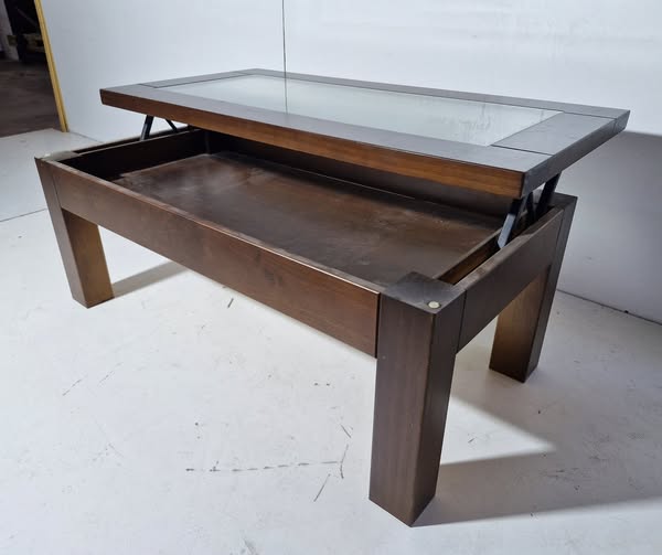 MESA CENTRO ELEVABLE (120X60) (48CM ALTO) (NOGAL OSC)