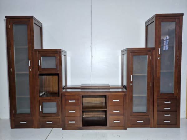 MODULAR DE SALON 5PIEZZAS (320CM) (NOGAL OSC)