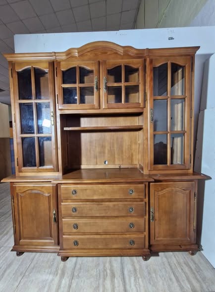 MUEBLE VAJILLERO 7P 4C (ALTO Y BAJO) (195X45X220) (PROVENZAL NOGAL)