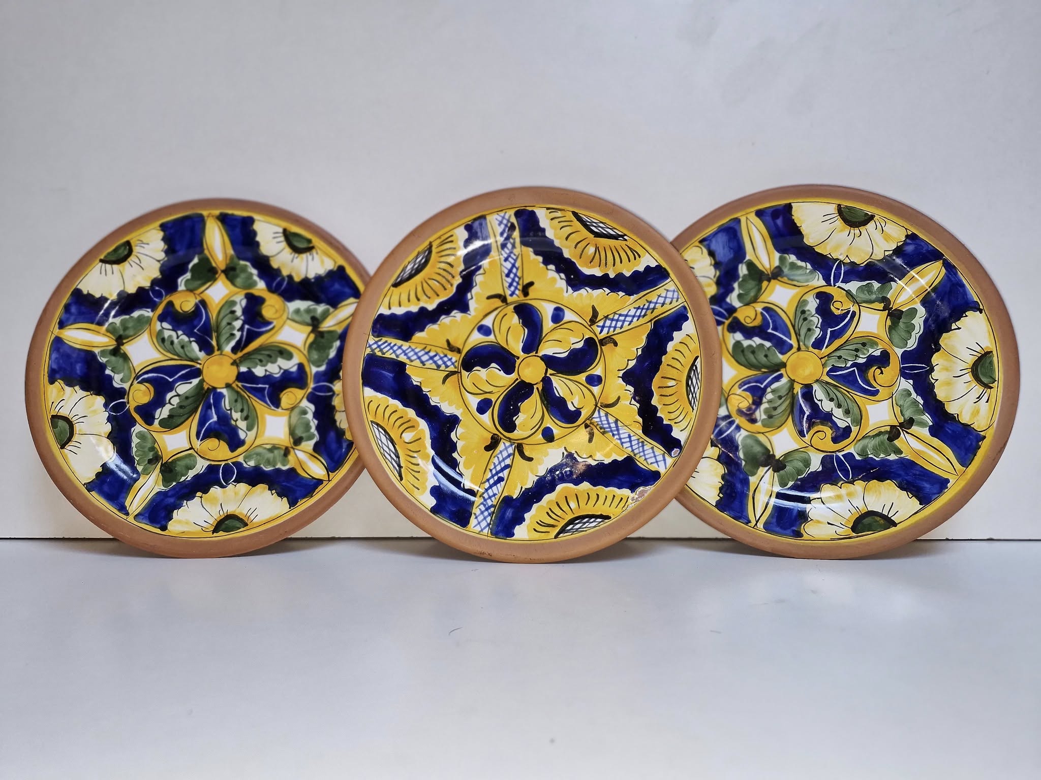 (DECORACION) X3 PLATOS DECORATIVOS PARED (20CM D) (PATIO)