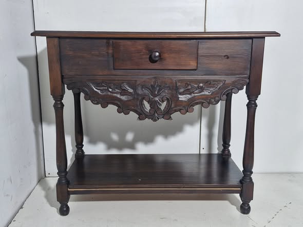 MUEBLE AUX / TV 1C ( 90X42X75) (NOGAL OSC) (TALLADO)