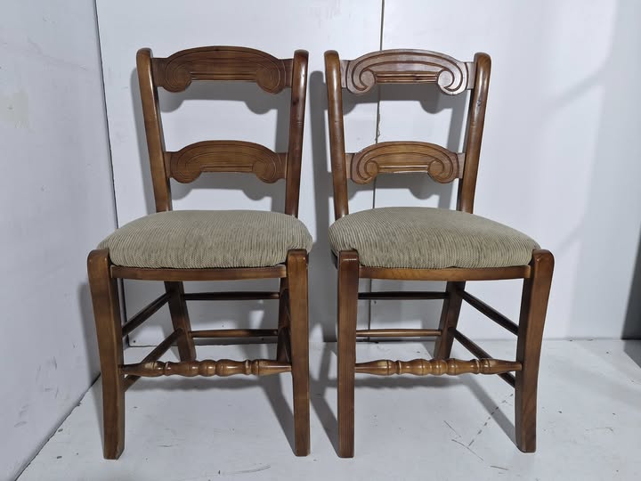 X2 SILLAS COMEDOR (AVELLANA /TAPIZADO)