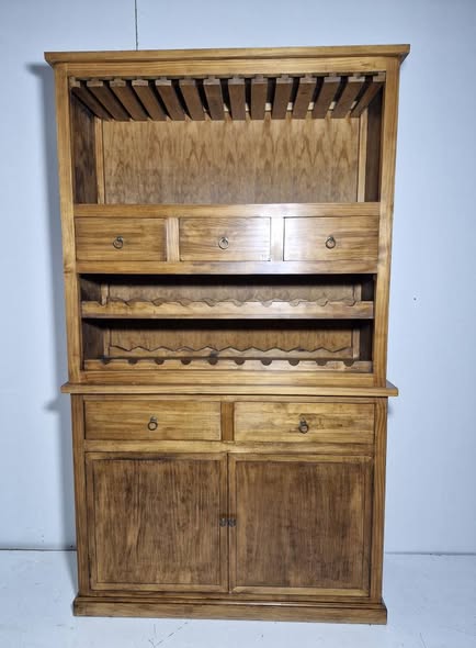 MUEBLE BOTELLERO 5C 2P (120X45X203) (RUSTICO / MEXICANO)