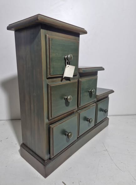 MUEBLE ESCALERA 6C (80X27X80) (VERDE OSCURO)